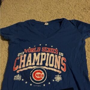 Blue Chicago Cubs World Series T-Shirt